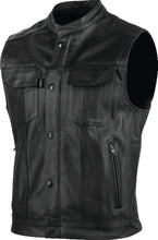 Load image into Gallery viewer, Speed and Strength Band Of Brothers Leather Vest Black - Large