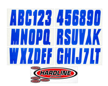 Load image into Gallery viewer, Hardline Boat Lettering Registration Kit 3 in. - 350 Blue Solid