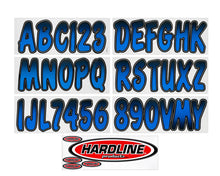 Load image into Gallery viewer, Hardline Boat Lettering Registration Kit 3 in. - 200 Blue/Black
