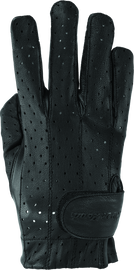 River Road Tucson Leather Perforated Gloves Black Womens - Small
