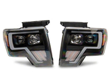 Load image into Gallery viewer, Raxiom 09-14 Ford F-150 Axial G4 Light Bar Switchback Projector Headlights- Blk Housing (Clear Lens)