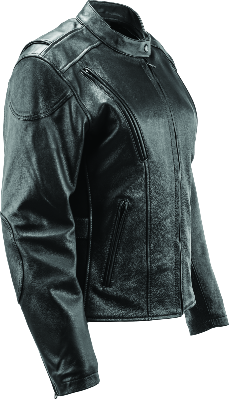 River Road Race Leather Jacket Black Womens - Small