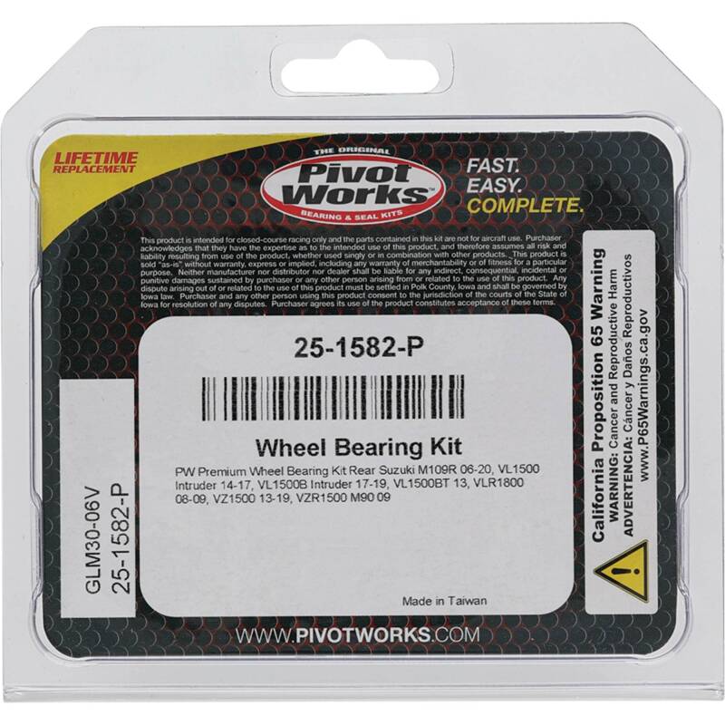 Pivot Works Suzuki Wheel Bearing Kit Premium Bearings