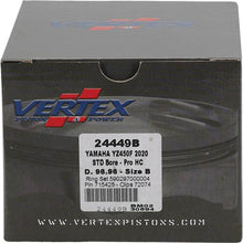 Load image into Gallery viewer, Vertex Piston 21-23 Yamaha WR 450 F 450cc Forged High Compression Piston Kit 13.8:1 Comp.