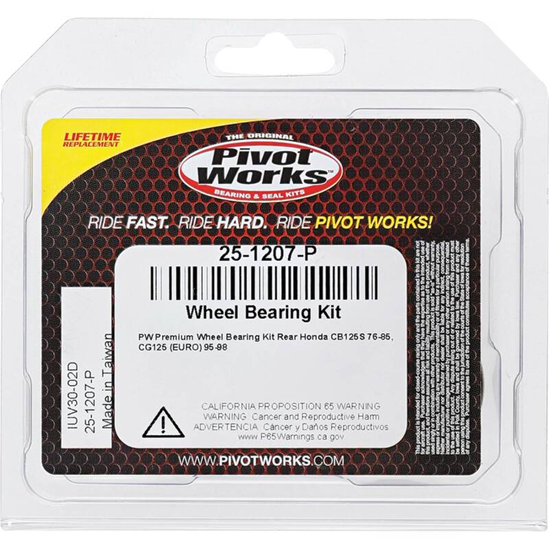 Pivot Works Honda Wheel Bearing Kit Premium Bearings