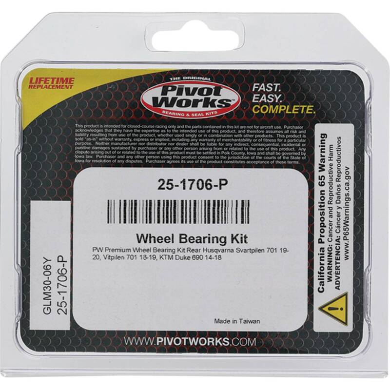Pivot Works Gas-Gas, Husqvarna, KTM Wheel Bearing Kit Premium Bearings
