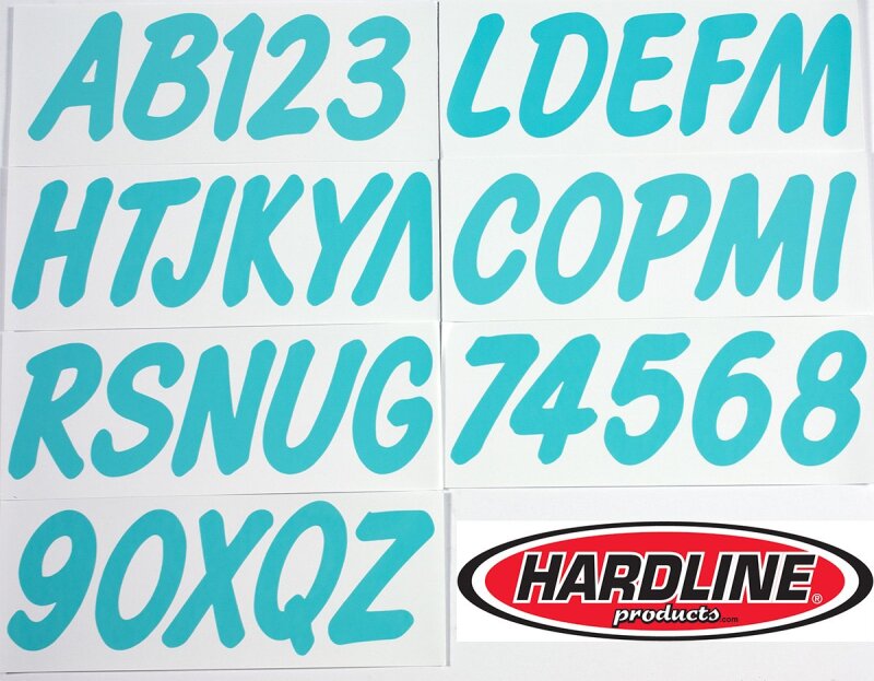Hardline Boat Lettering Registration Kit 3 in. - 400 Mint Solid
