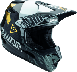 Answer AR3 Ronin Helmet Black/White/Gold - Large