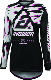 Answer 23.5 Syncron Meltdown Jersey Black/Magenta/Grey Womens - 2XL