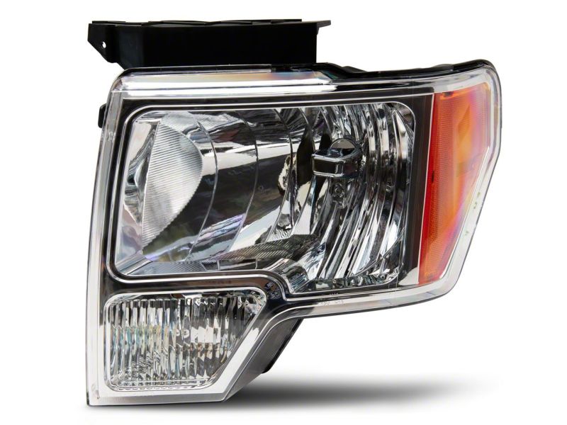 Raxiom 09-14 Ford F-150 Axial OEM Style Rep Headlights- Chrome Housing (Clear Lens)