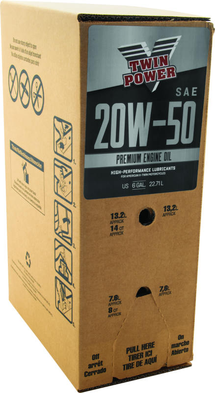 Twin Power 20W50 Oil 6 Gallon Bag In Box