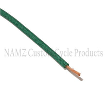 Load image into Gallery viewer, NAMZ OEM Color Cloth-Braided Wire 25ft. Pack 16g - Green