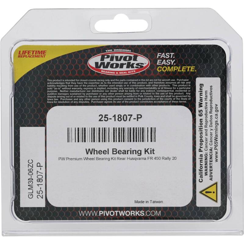 Pivot Works Gas-Gas, Husqvarna, KTM Wheel Bearing Kit Premium Bearings