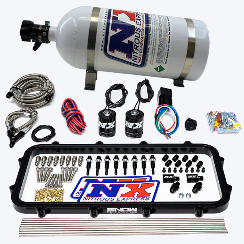 Nitrous Express Holley Hi-Ram Dry Direct Port Plate Nitrous System w/ 5lbs Bottle