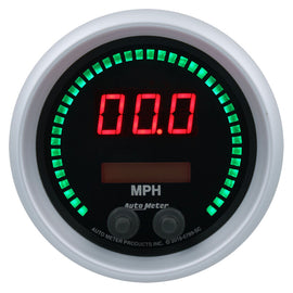 Autometer 85.7mm Black Switchable 260 MPH / 260 KM/H Speedometer Sport-Comp Elite Digital Gauge
