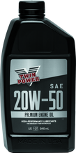 Load image into Gallery viewer, Twin Power 20W50 Premium Oil Quart