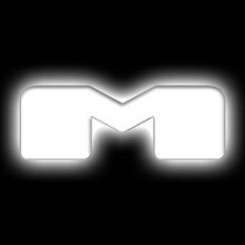 ORACLE Lighting Universal Illuminated LED Letter Badges - Matte Wht Surface Finish - M SEE WARRANTY