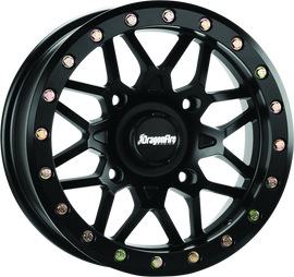 DragonFire Racing Typhon Wheel 15X10 4/156 5+5 +0 Machined Black