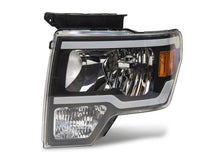 Load image into Gallery viewer, Raxiom 09-14 Ford F-150 Axial Series Headlights w/ LED Bar- Blk Housing (Clear Lens)