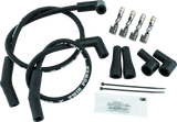 Twin Power Universal Custom Fit Black Ignition Wire Set