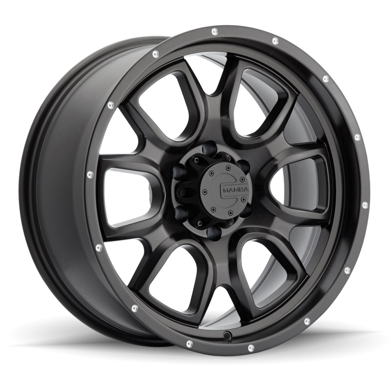 Mamba M19 16x8 6x114.3 ET13 Matte Black w/ Drill Holes