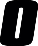 Hardline Dirt Digits 3pk 4 in. - High Gloss Number 0 - Black