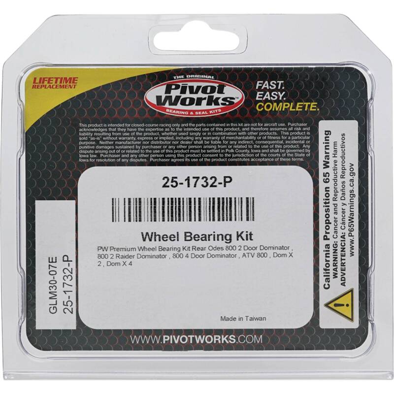 Pivot Works Odes Wheel Bearing Kit Premium Bearings