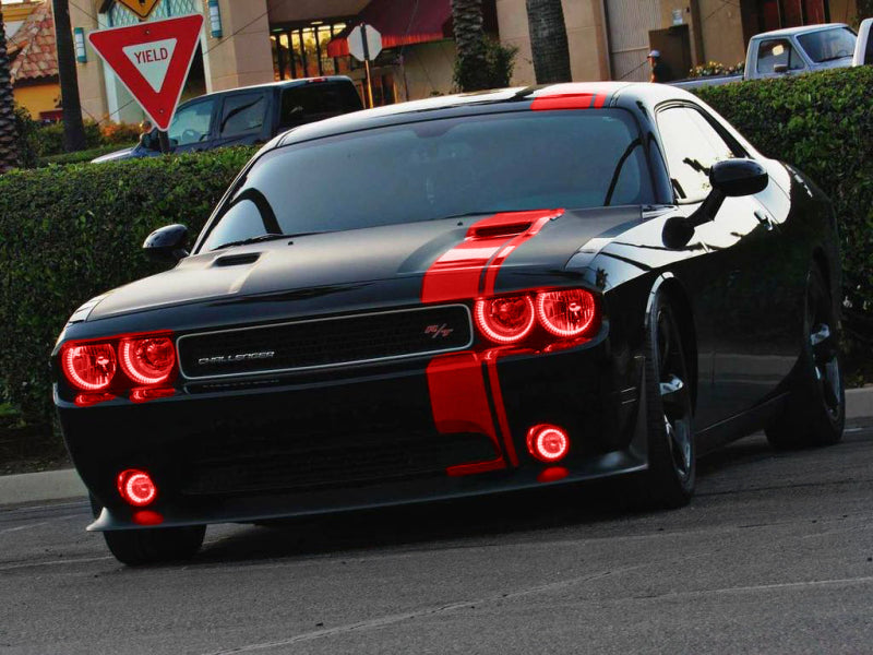 Oracle Dodge Challenger 08-14 LED Waterproof Halo Kit - Red NO RETURNS