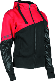 Speed and Strength Cat Outa Hell Hoody Red/Black Womens - Large