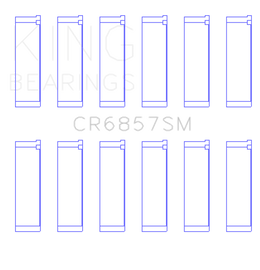 King Engine Bearings Chrysler Pentastar 3.6L Erb V6 (Size +0.25mm) Connecting Rod Bearing Set
