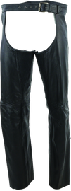 River Road Plains Leather Chaps Black - 2XL