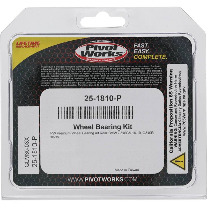 Pivot Works BMW Wheel Bearing Kit Premium Bearings