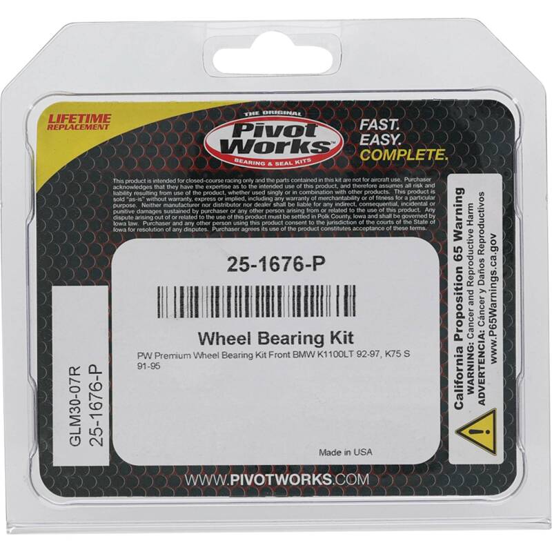 Pivot Works BMW Wheel Bearing Kit Premium Bearings
