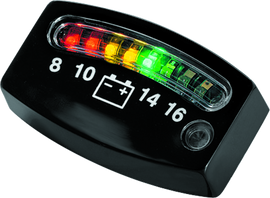 Kuryakyn LED Battery Gauge Universal Black