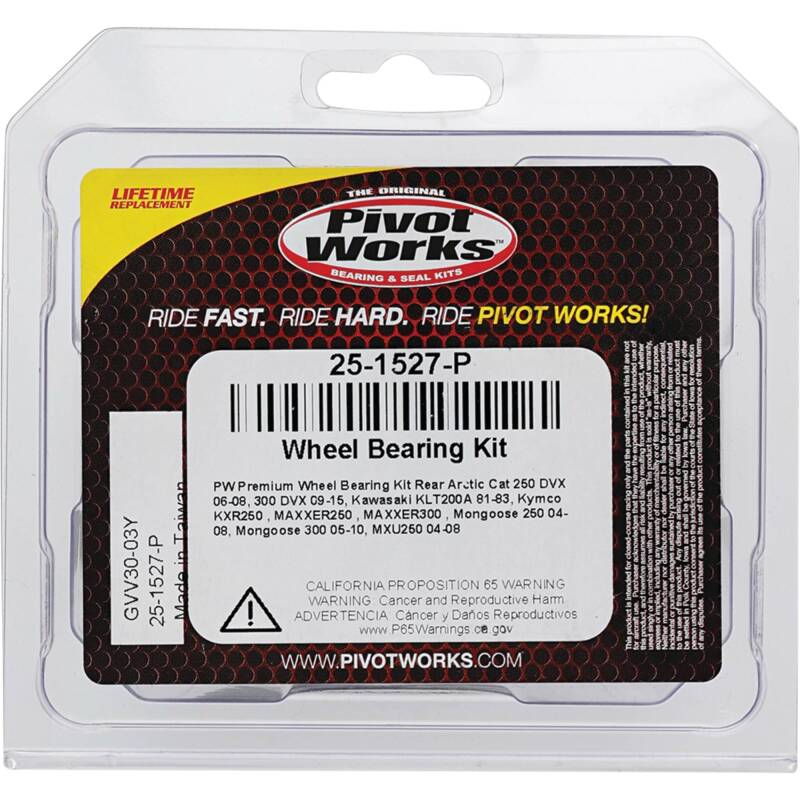 Pivot Works Arctic Cat, Kawasaki, Kymco Wheel Bearing Kit Premium Bearings