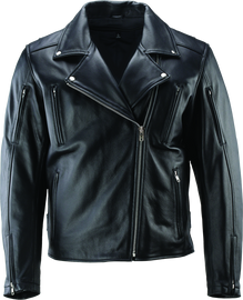 River Road Ironclad Classic Leather Jacket Black - Large