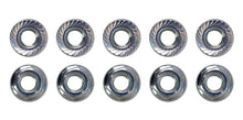 Load image into Gallery viewer, Moroso M6 x 1.00 Serrated Zinc Flange Nut - 10 Pack