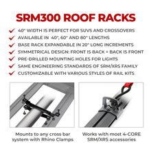 Load image into Gallery viewer, Go Rhino SRM300 Dual Rail Kit (For 60x40in. Rack) - Tex. Blk (Rails ONLY - Req. Platform)