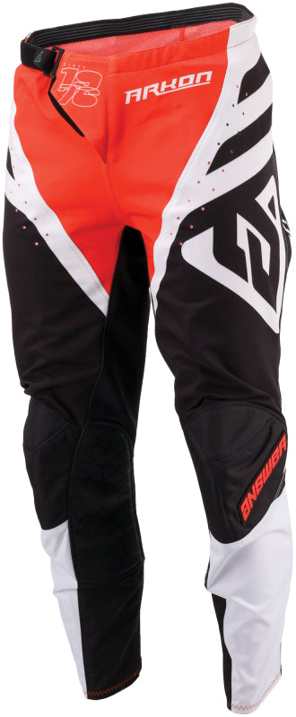 Answer 25 Arkon Nitrus Pants Red/Black/White Youth Size - 26