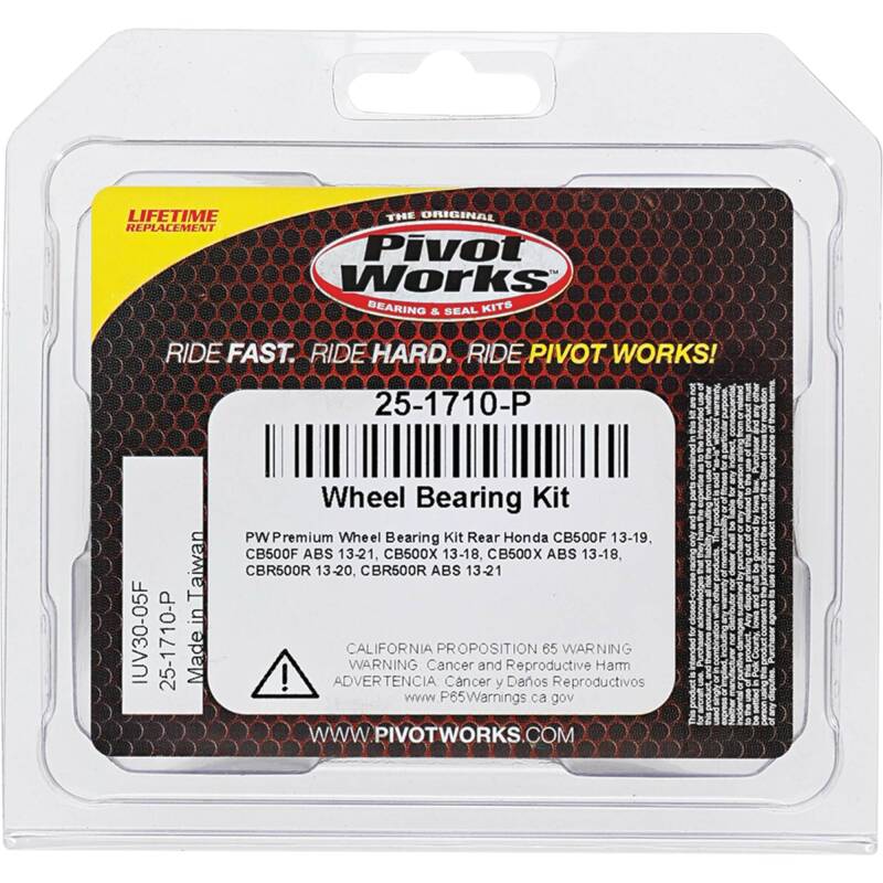 Pivot Works Honda Wheel Bearing Kit Premium Bearings