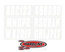Load image into Gallery viewer, Hardline Boat Lettering Registration Kit 3 in. - 350 White Solid