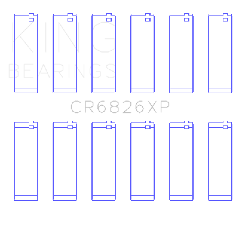 King Engine Bearings Gm/HolDEn 3.6 Lf4/Lfx/Lgx (Size STDX) Connecting Rod Bearing Set