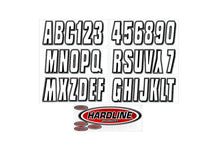 Load image into Gallery viewer, Hardline Boat Lettering Registration Kit 3 in. - 320 Transparent Clear/Black