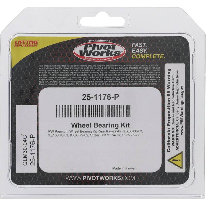 Pivot Works Kawasaki, Suzuki Wheel Bearing Kit Premium Bearings