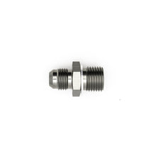 Load image into Gallery viewer, DeatschWerks 6AN Male Flare to M16 X 1.5 Male Metric Adapter (Incl. Crush Washer) - Titanium