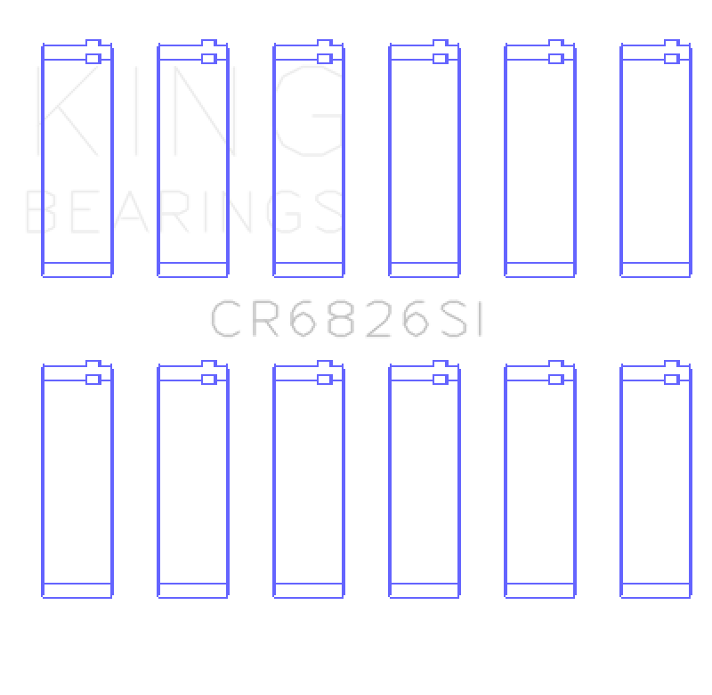 King Engine Bearings HolDEn 175/190 3.6L (Size +0.50mm) Connecting Rod Bearing Set