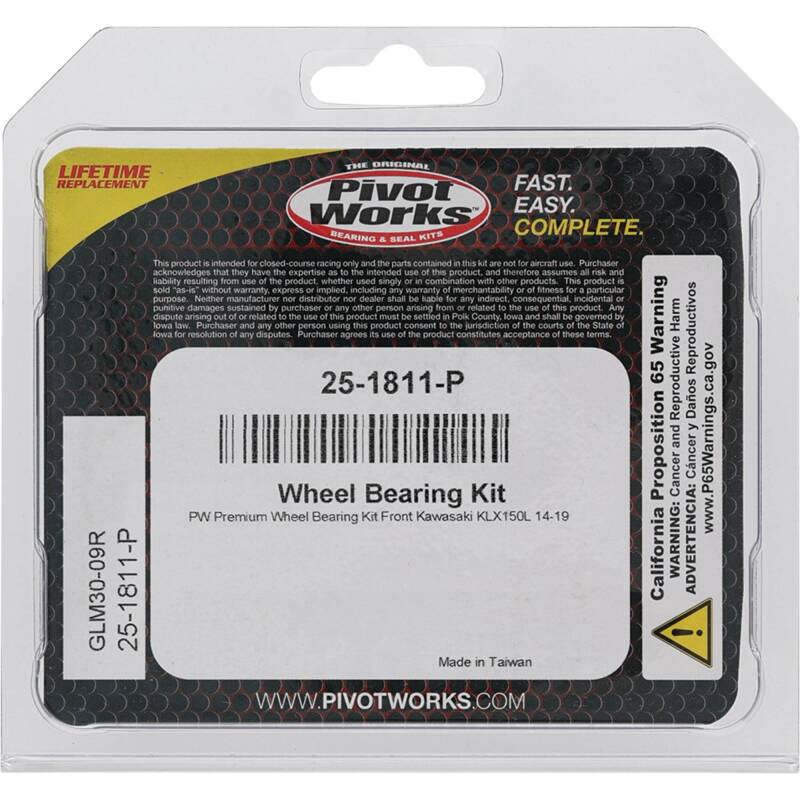 Pivot Works Kawasaki Wheel Bearing Kit Premium Bearings