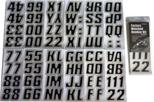 Load image into Gallery viewer, Hardline Snowmobile Lettering Registration Kit 2 in. - 500 Black/Silver