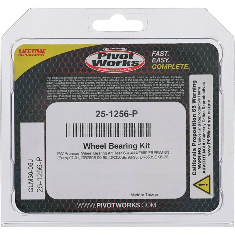 Pivot Works Suzuki Wheel Bearing Kit Premium Bearings