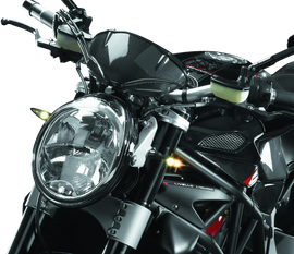 Kuryakyn Rhombus Front Right White/Amber Satin Black